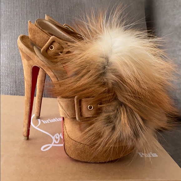 Christian Louboutin Shoes - Splash Fur Christian Louboutin Heels